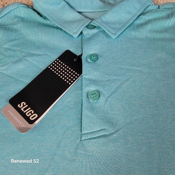 Slingo Wear Men's XL Blue Polo Shirt UPF 40 Moisture Wicking NEW - Picture 9 of 13